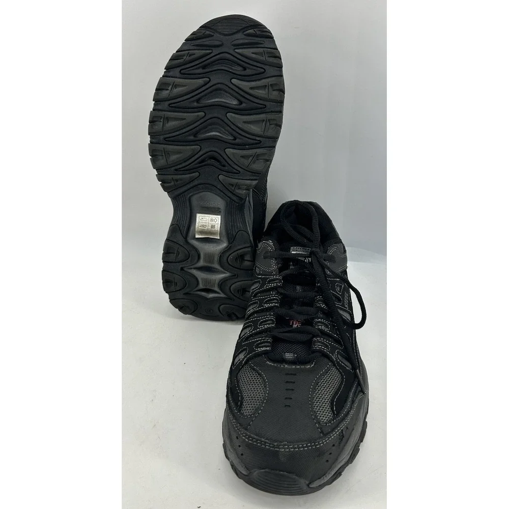 Skechers Cankton Steel Toe Work Shoe Black With Grey Mens Size 9.5